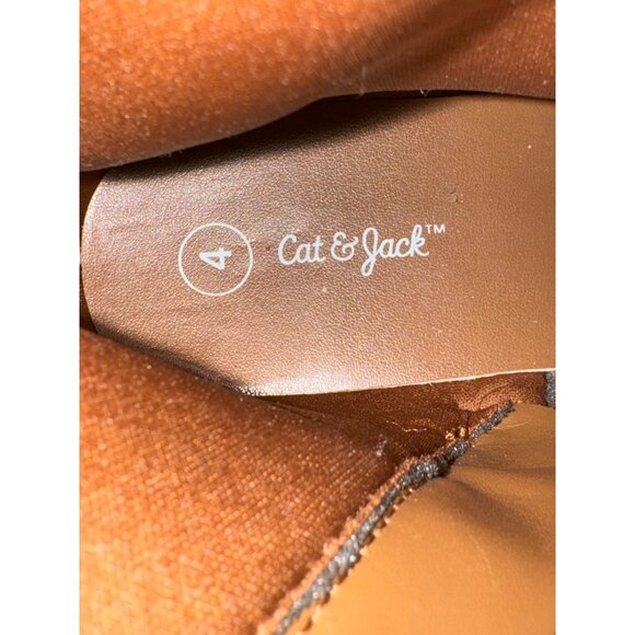 Cat & Jack Girls‎ Alaina Brown Mid-Calf Size 4 Faux Leather Boots NWOT - Picture 4 of 4